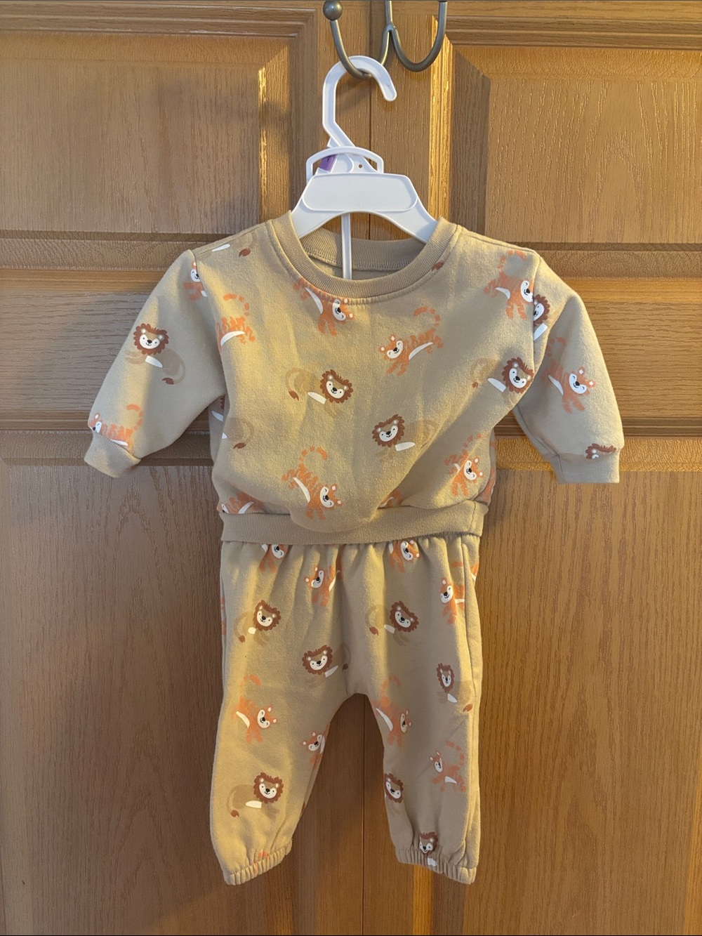 Garanimals Tan Lion Print Kids Jumpsuit Set
